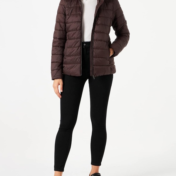 Women's Brown Puffer Jacket - Picture 4 of 9